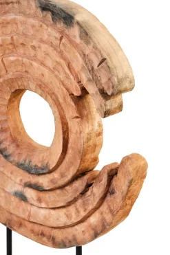 Statues & Sculptures Table Top|Abstract^Circular Dance 48cm Wood Indoor Sculpture