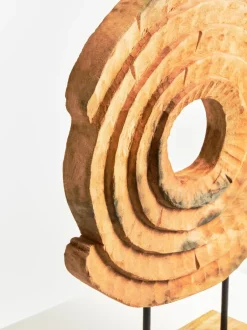 Statues & Sculptures Table Top|Abstract^Circular Dance 48cm Wood Indoor Sculpture