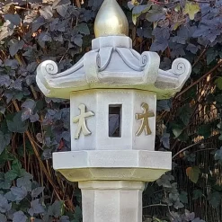 Statues & Sculptures Pagodas^Classic Candle Japanese Pagoda Lantern Stone Garden Ornament