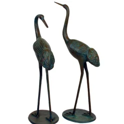Statues & Sculptures Cranes^Classic Cranes Bronze Metal Garden Ornaments