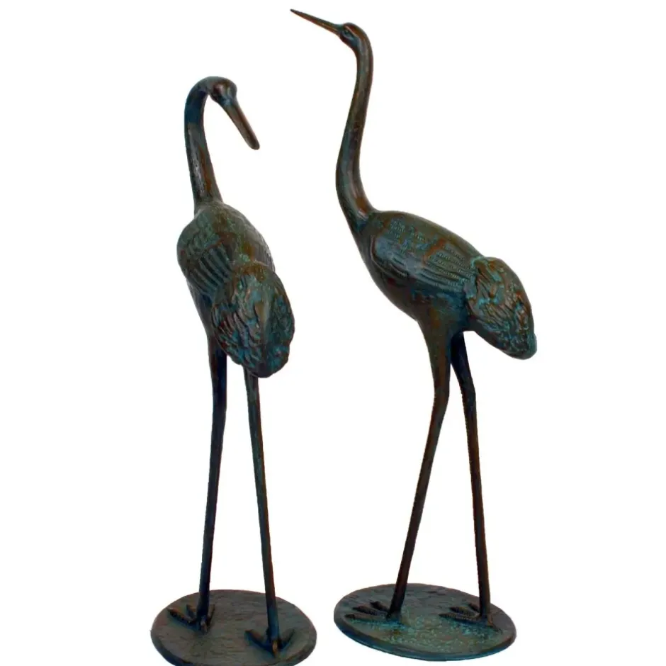 Statues & Sculptures Cranes^Classic Cranes Bronze Metal Garden Ornaments