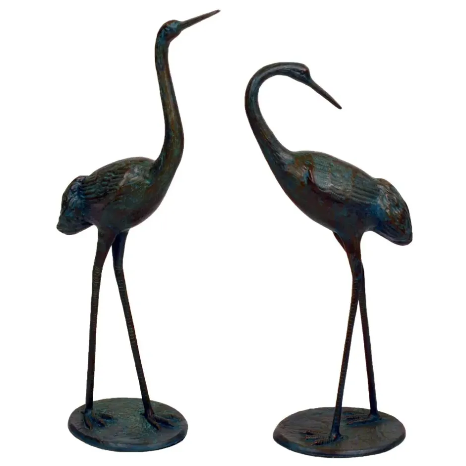 Statues & Sculptures Cranes^Classic Cranes Bronze Metal Garden Ornaments