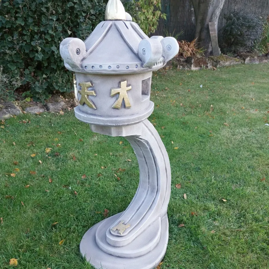 Statues & Sculptures Pagodas^Classic Curved Japanese Pagoda Lantern Stone Garden Ornament