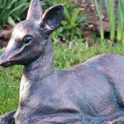 Statues & Sculptures Stags & Deers^Classic Fawn 30cm Bronze Metal Garden Statue