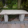 Statues & Sculptures Stone Benches^Classic Natural Granite Pink Stone Garden Bench