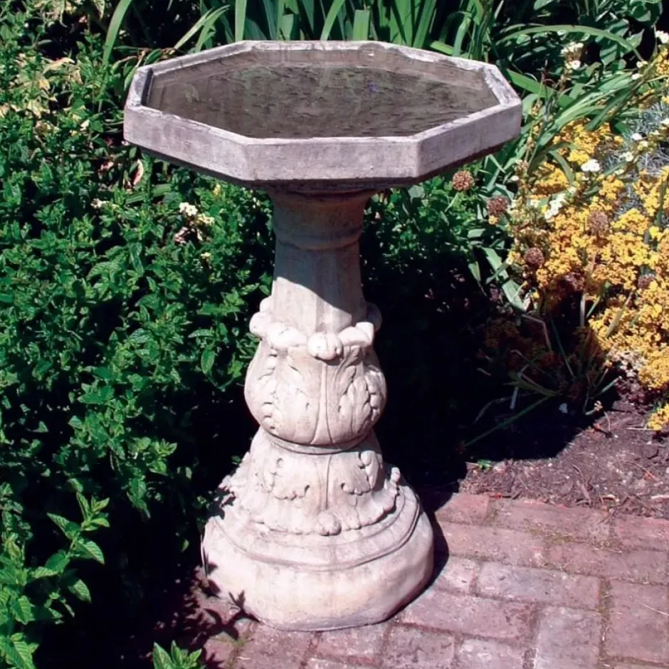 Statues & Sculptures Bird Baths^Classic Plain Stone Garden Birdbath