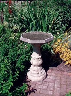 Statues & Sculptures Bird Baths^Classic Plain Stone Garden Birdbath