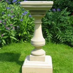 Statues & Sculptures Plinths & Pedestals|Garden Sundials^Classic Square 73cm Stone Sundial Pedestal
