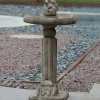 Statues & Sculptures Bird Baths^Classic Squirrel Stone Garden Birdbath