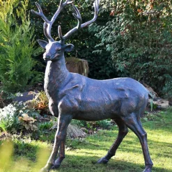 Statues & Sculptures Stags & Deers^Classic Stag 143cm Bronze Metal Garden Statue