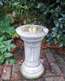 Statues & Sculptures Garden Sundials^Classical Brass Stone Garden Sundial