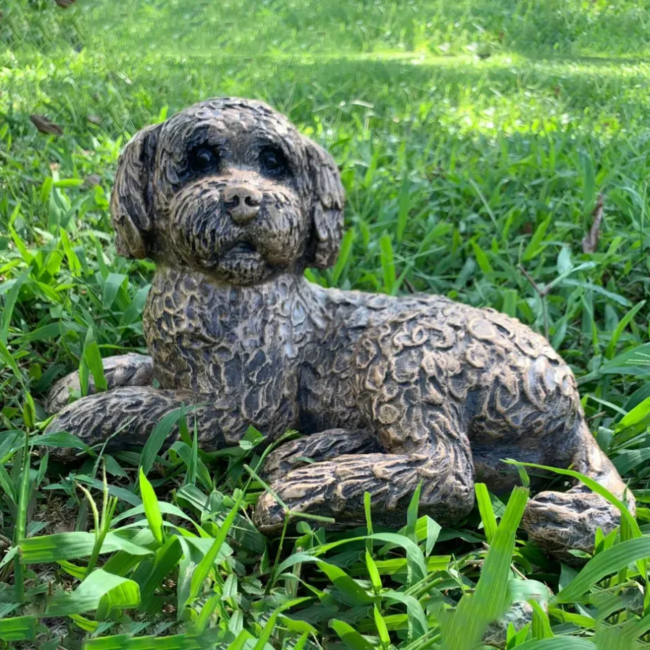 Statues & Sculptures Dogs^Cockapoo 25cm Bronze Resin Garden Ornament