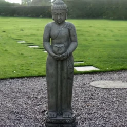 Statues & Sculptures Buddha^Contemplation Standing Buddha Stone Garden Statue