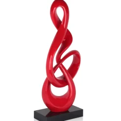 Statues & Sculptures Floor Standing|Abstract^Cosmic Flow 80cm Red Resin Indoor Sculpture