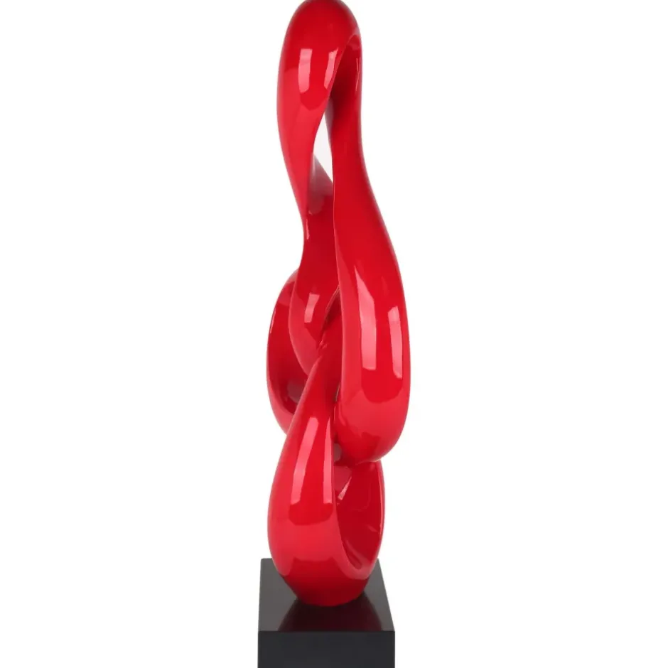 Statues & Sculptures Floor Standing|Abstract^Cosmic Flow 80cm Red Resin Indoor Sculpture