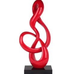 Statues & Sculptures Floor Standing|Abstract^Cosmic Flow 80cm Red Resin Indoor Sculpture