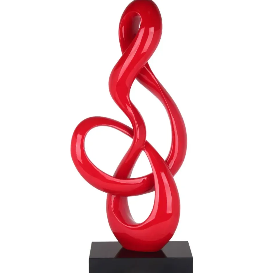 Statues & Sculptures Floor Standing|Abstract^Cosmic Flow 80cm Red Resin Indoor Sculpture