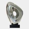 Statues & Sculptures Table Top|Abstract^Cosmic Glow 54cm Silver Metal Indoor Sculpture