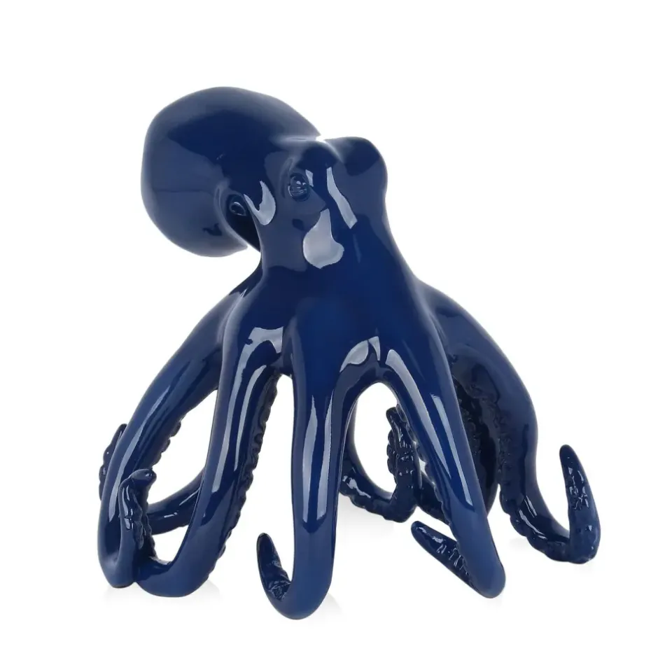 Statues & Sculptures Table Top|Animals^Cosmic Octopus 31cm Blue Resin Indoor Sculpture