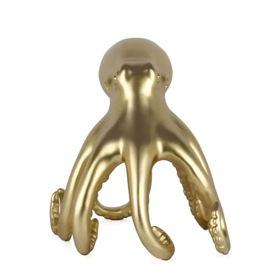 Statues & Sculptures Table Top|Animals^Cosmic Octopus 31cm Gold Resin Indoor Sculpture