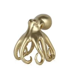 Statues & Sculptures Table Top|Animals^Cosmic Octopus 22cm Gold Resin Indoor Sculpture
