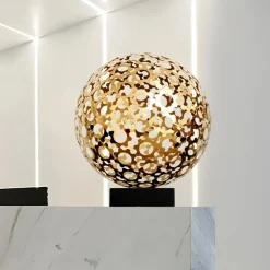 Statues & Sculptures Table Top|Abstract^Cosmic Sphere 44cm Gold Metal Indoor Sculpture