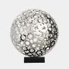 Statues & Sculptures Table Top|Abstract^Cosmic Sphere 48cm Silver Metal Indoor Sculpture