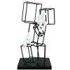 Statues & Sculptures Table Top|Contemporary^Creative Thinker 47cm Metal Indoor Sculpture