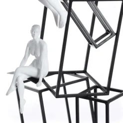 Statues & Sculptures Table Top|Contemporary^Creative Thinker 47cm Metal Indoor Sculpture