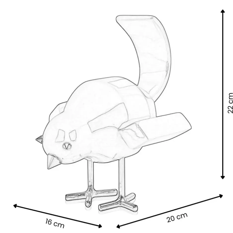 Statues & Sculptures Table Top|Animals^Cubic Bird 22cm Caio Yellow Resin Indoor Sculpture