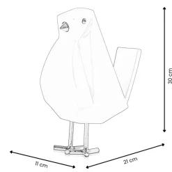 Statues & Sculptures Table Top|Animals^Cubic Bird 30cm Pink Resin Indoor Sculpture