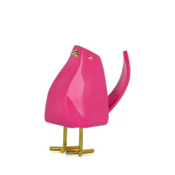Statues & Sculptures Table Top|Animals^Cubic Bird 14cm Pink Resin Indoor Sculpture