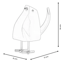 Statues & Sculptures Table Top|Animals^Cubic Bird 14cm Pink Resin Indoor Sculpture