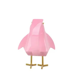 Statues & Sculptures Table Top|Animals^Cubic Bird 18cm Pink Resin Indoor Sculpture