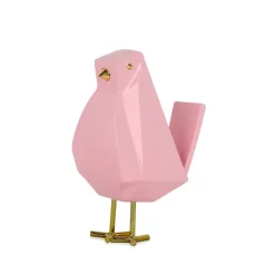 Statues & Sculptures Animals|Contemporary^Cubic Bird 18cm Rosa Pink Resin Indoor Sculpture