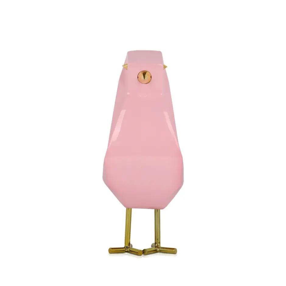Statues & Sculptures Animals|Contemporary^Cubic Bird 18cm Rosa Pink Resin Indoor Sculpture