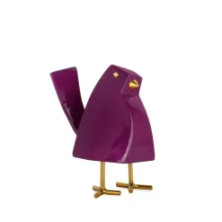 Statues & Sculptures Table Top|Animals^Cubic Bird 14cm Violet Resin Indoor Sculpture