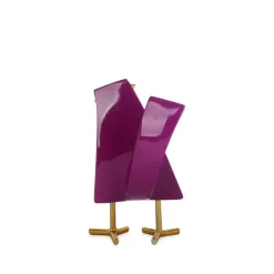 Statues & Sculptures Table Top|Animals^Cubic Bird 14cm Violet Resin Indoor Sculpture
