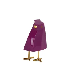 Statues & Sculptures Table Top|Animals^Cubic Bird 14cm Violet Resin Indoor Sculpture