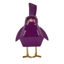 Statues & Sculptures Table Top|Animals^Cubic Bird 30cm Violet Resin Indoor Sculpture