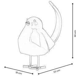 Statues & Sculptures Table Top|Animals^Cubic Bird 30cm Violet Resin Indoor Sculpture