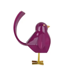 Statues & Sculptures Table Top|Animals^Cubic Bird 18cm Violet Resin Indoor Sculpture