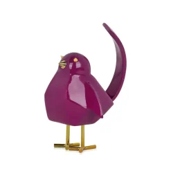 Statues & Sculptures Table Top|Animals^Cubic Bird 18cm Violet Resin Indoor Sculpture