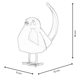 Statues & Sculptures Table Top|Animals^Cubic Bird 18cm Violet Resin Indoor Sculpture