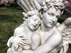 Statues & Sculptures Angel|Roman^Cupid & Psyche 197cm Marble Garden Statue