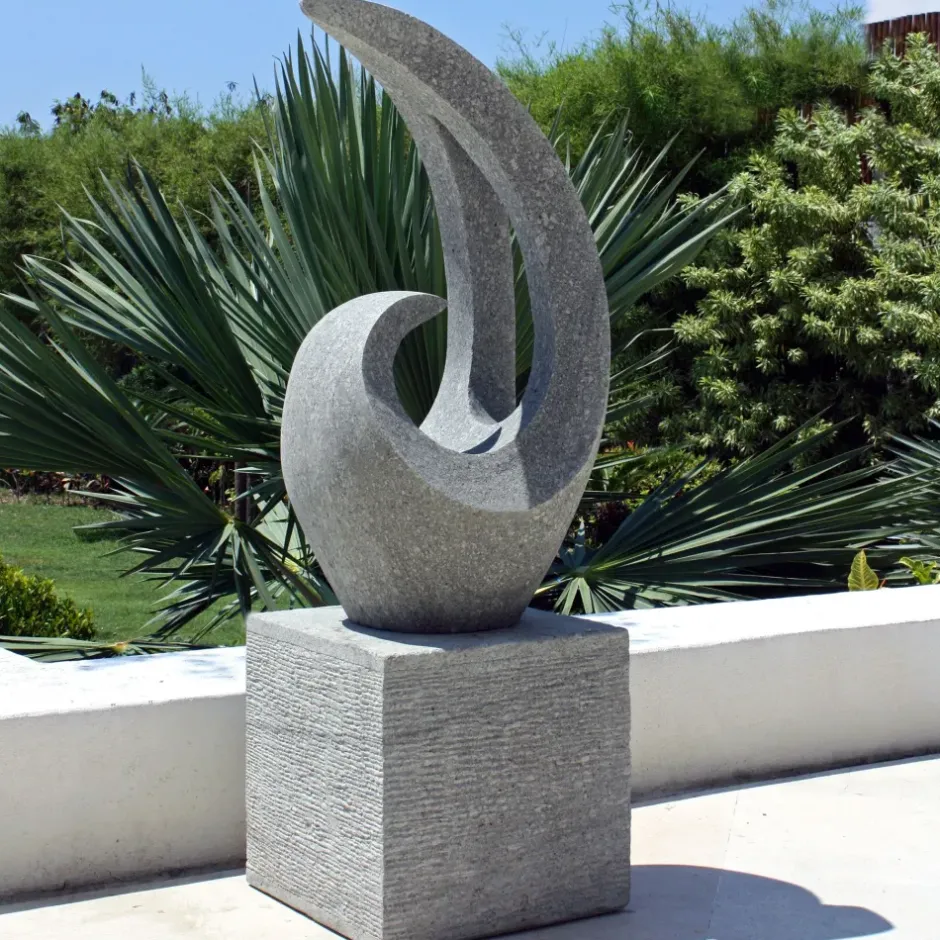 Statues & Sculptures Contemporary^Curvation Modern Art Stone Statue - Large Garden Sculpture