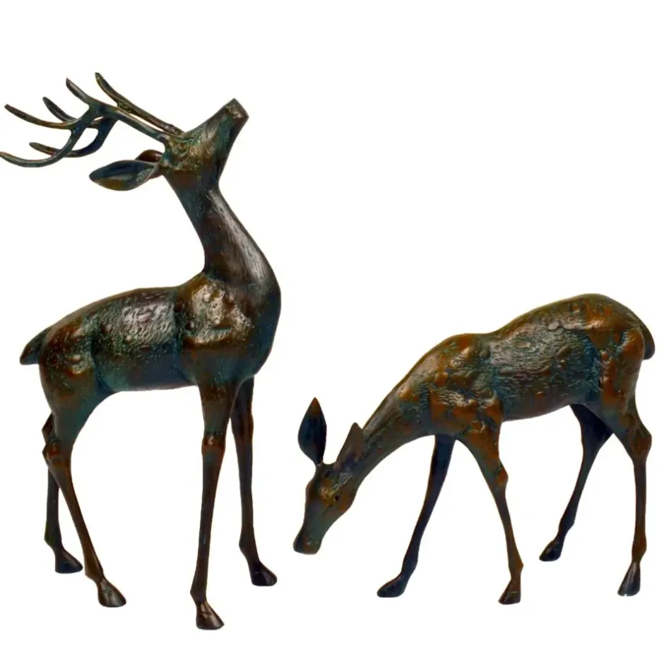 Statues & Sculptures Stags & Deers^Deer & Doe Bronze Metal Garden Statues