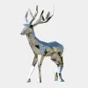 Statues & Sculptures Wildlife|Stags & Deers^Deer 168cm Geometric Metal Garden Sculpture