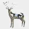 Statues & Sculptures Wildlife|Stags & Deers^Deer 197cm Geometric Metal Garden Sculpture v1