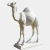 Statues & Sculptures Wildlife|Modern^Desert Camel 160cm White Marble Garden Statue v2